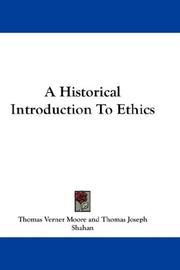 Cover of A Historical Introduction To Ethics by Thomas Verner Moore