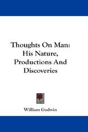 Cover of Thoughts on man by William Godwin