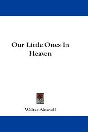Front cover of Our Little Ones In Heaven by William Simonds