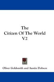 Front cover of Citizen of the World, or, Letters from a Chinese Philosopher Residing in London to His Friends in the East by Oliver Goldsmith
