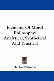 Cover of Elements Of Moral Philosophy by Hubbard Winslow