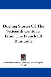 Cover of Discours sur les duels de Brantôme by Pierre de Bourdeille, seigneur de Brantôme