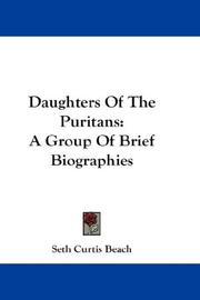 Front cover of Daughters of the Puritans by Seth Curtis Beach