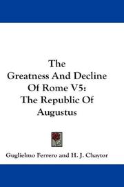 Front cover of The Greatness And Decline Of Rome V5 by Guglielmo Ferrero