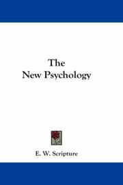 Cover of The new psychology by E. W. Scripture