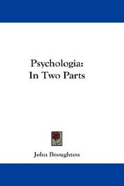 Cover of Psychologia by John Broughton