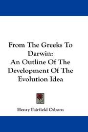 Cover of From the Greeks to Darwin by Henry Fairfield Osborn