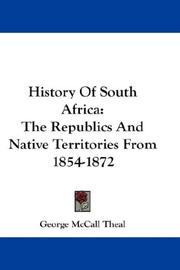 Cover of History of South Africa by George McCall Theal
