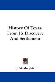 Front cover of History Of Texas by J. M. Morphis