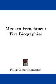 Front cover of Modern Frenchmen by Hamerton, Philip Gilbert