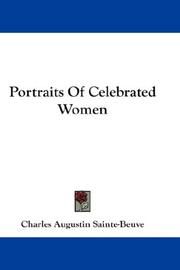 Cover of Portraits of celebrated women by Charles Augustin Sainte-Beuve