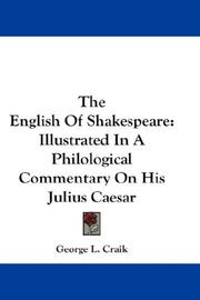 Cover of The English of Shakespeare by George L. Craik
