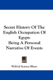 Cover of Secret history of the English occupation of Egypt by Wilfrid Scawen Blunt