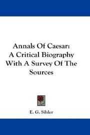 Cover of Annals Of Caesar by E. G. Sihler