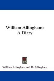 Cover of William Allingham by William Allingham