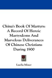 Front cover of China's Book of Martyrs by Luella Miner