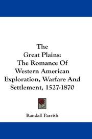 Cover of The great plains by Randall Parrish