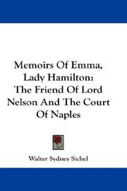 Cover of Memoirs of Emma, lady Hamilton by Walter Sydney Sichel
