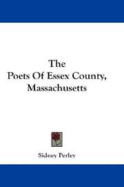 Front cover of The poets of Essex county, Massachusetts by Sidney Perley