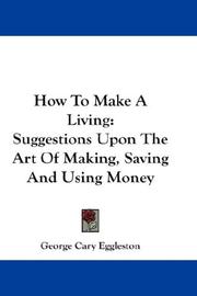 Front cover of How to make a living by George Cary Eggleston