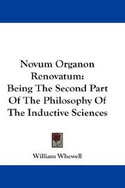 Front cover of Novum Organon Renovatum by William Whewell