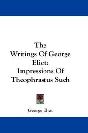 Front cover of The writings of George Eliot by George Eliot