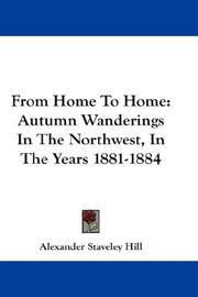Cover of From home to home by Alexander Staveley Hill