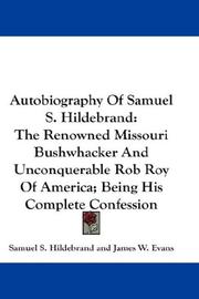 Front cover of Autobiography of Samuel S. Hildebrand by Samuel S. Hildebrand