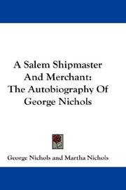 Front cover of A Salem Shipmaster And Merchant by George Nichols