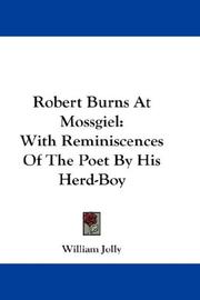 Front cover of Robert Burns At Mossgiel by William Jolly