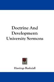 Cover of Doctrine and development by Hastings Rashdall