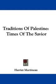 Front cover of Traditions Of Palestine by Harriet Martineau