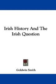 Front cover of Irish history and the Irish question by Goldwin Smith