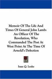 Front cover of Memoir of the life and times of General John Lamb by Isaac Q. Leake