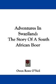Front cover of Adventures in Swaziland by Owen Rowe O'Neil