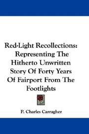 Cover of Red-Light Recollections by P. Charles Carragher