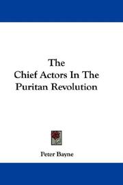 Front cover of The Chief Actors In The Puritan Revolution by Peter Bayne