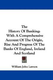 Front cover of The history of banking by William John Lawson
