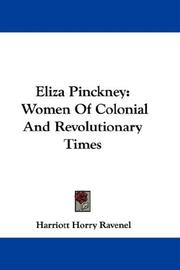 Cover of Eliza Pinckney by Harriott Horry Ravenel