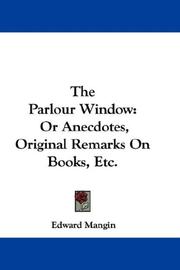 Cover of The Parlour Window by Edward Mangin