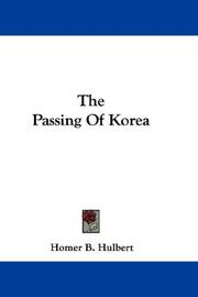 Front cover of The passing of Korea by Homer Bezaleel Hulbert
