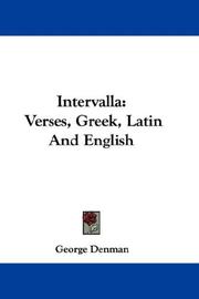 Cover of Intervalla by George Denman