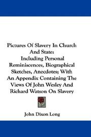 Front cover of Pictures of slavery in church and state by John Dixon Long
