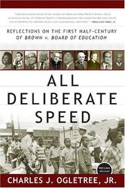 Cover of All Deliberate Speed by Charles J. Ogletree