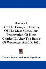 Cover of Boscobel by Thomas Blount
