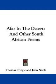 Cover of Afar In The Desert by Thomas Pringle
