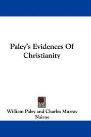 Front cover of Paley's Evidences Of Christianity by William Paley