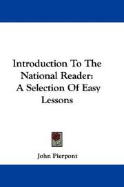 Front cover of Introduction To The National Reader by Pierpont, John