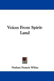 Front cover of Voices from spirit-land by Nathan Francis White