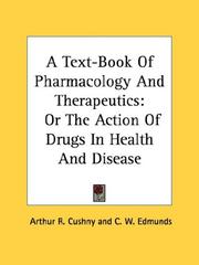 Front cover of A text-book of pharmacology and therapeutics by Arthur R. Cushny